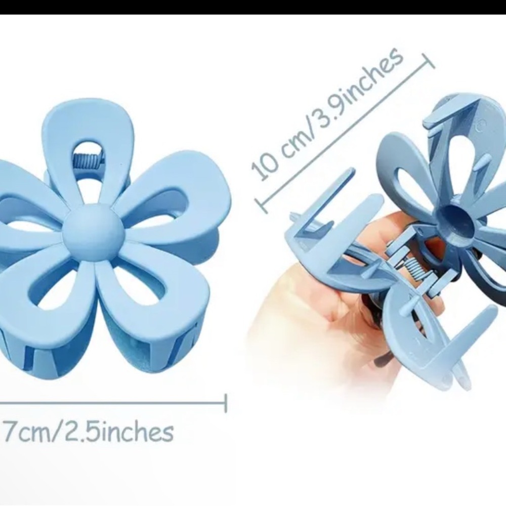 Elegant Tan Flower Hair Clip - Picture 2 of 3